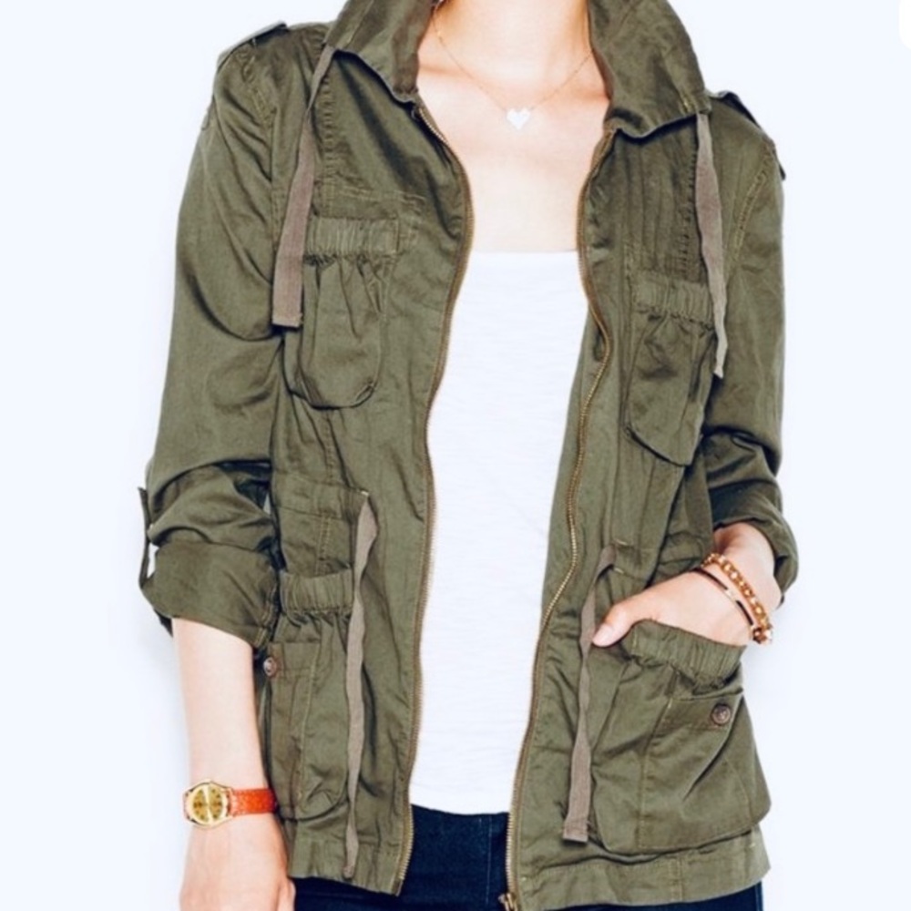 Bar III Green Utility Jacket